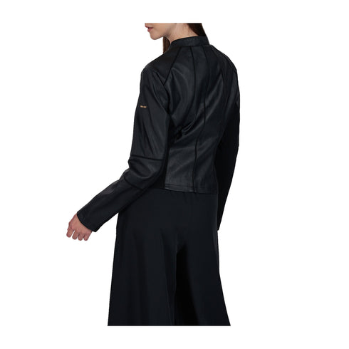 Yes Zee Giacca leggera Giubbino Donna ecopelle con inserti S - Francavilla Moda